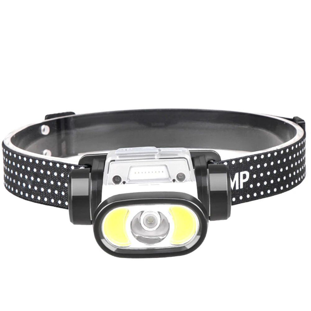 Wave Sensor 2000mAh 400LM 5 Lighting Modes LED Headlamp USB Rechargeable Head Torch COB Outdoor Cycling Adventure Fishing Flashlight Bike Headlamp — view 3