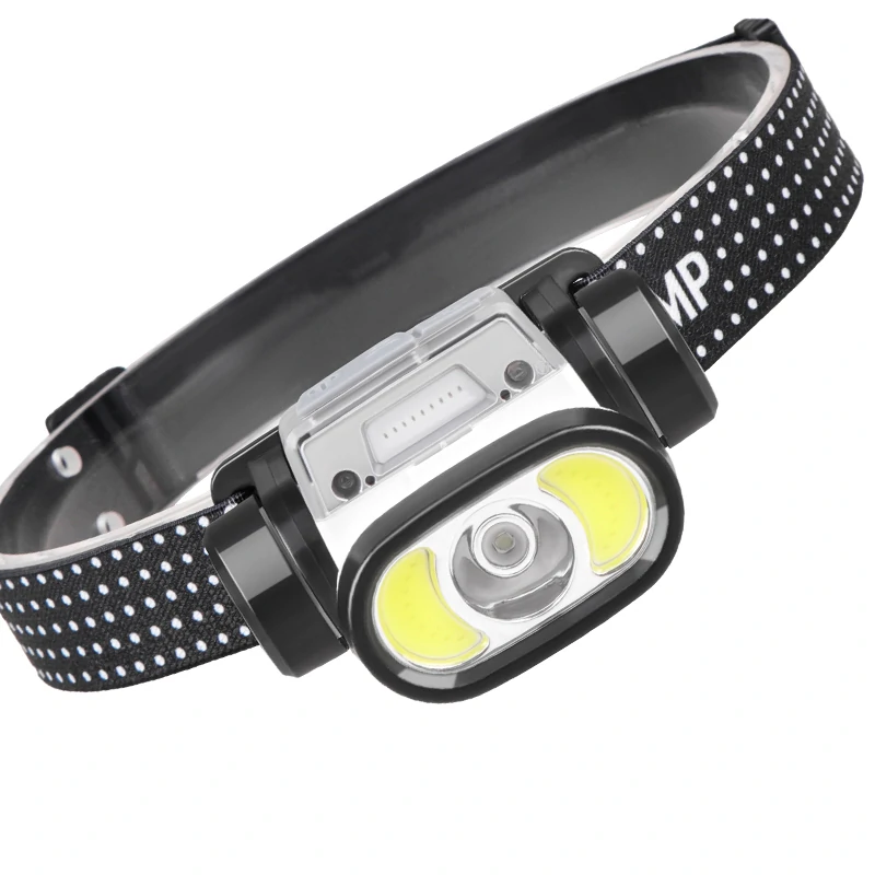 Wave Sensor 2000mAh 400LM 5 Lighting Modes LED Headlamp USB Rechargeable Head Torch COB Outdoor Cycling Adventure Fishing Flashlight Bike Headlamp — view 4