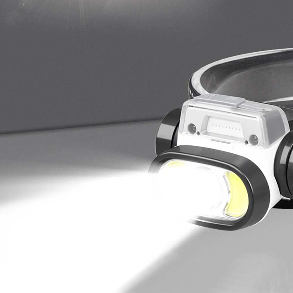 Wave Sensor 2000mAh 400LM 5 Lighting Modes LED Headlamp USB Rechargeable Head Torch COB Outdoor Cycling Adventure Fishing Flashlight Bike Headlamp — view 6