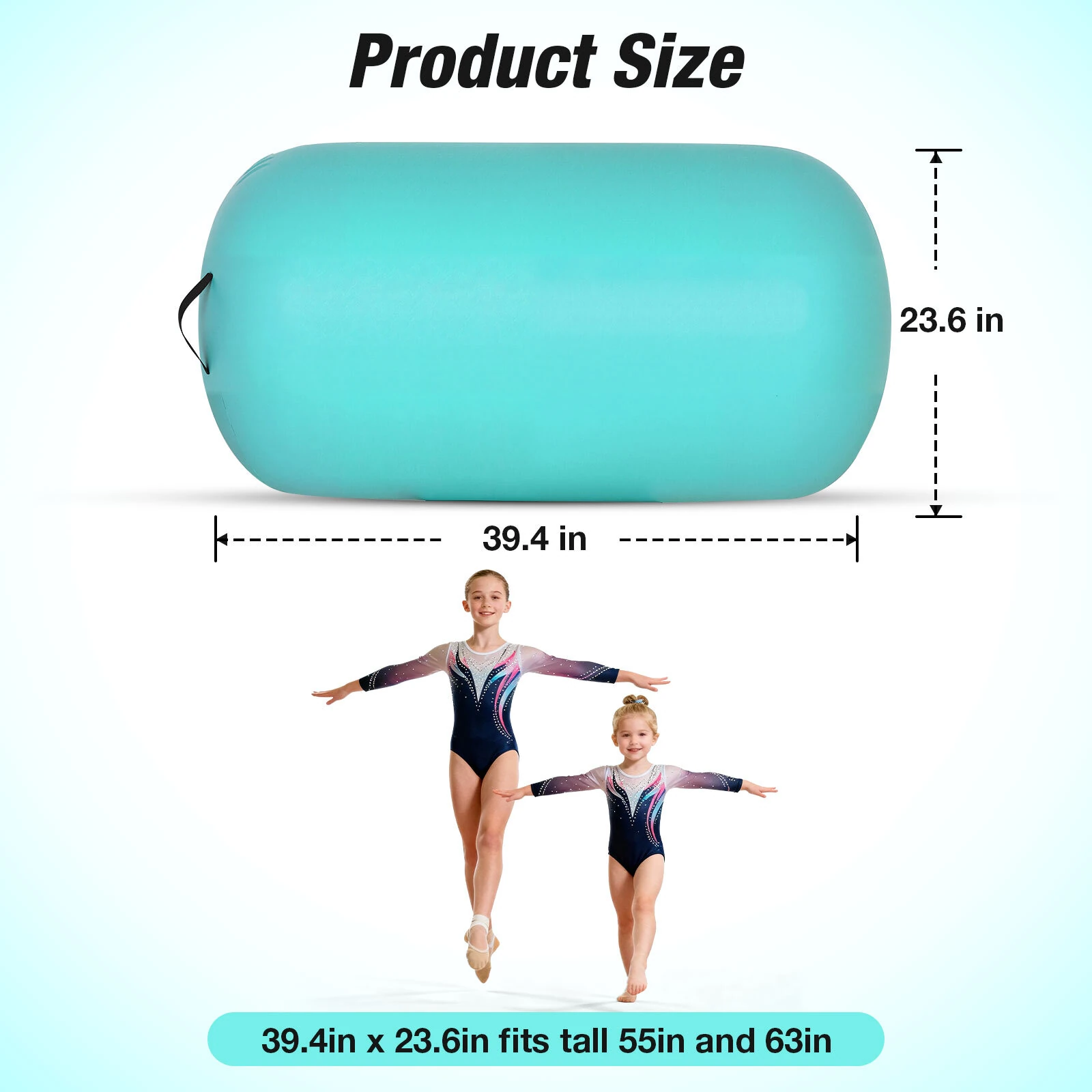 WaveRite 100x60cm AirBlock Inflatable Gymnastics Mat Gym Block Tumbling Block Training Block Training Mat Sports Block Gym Block with Pump — view 5
