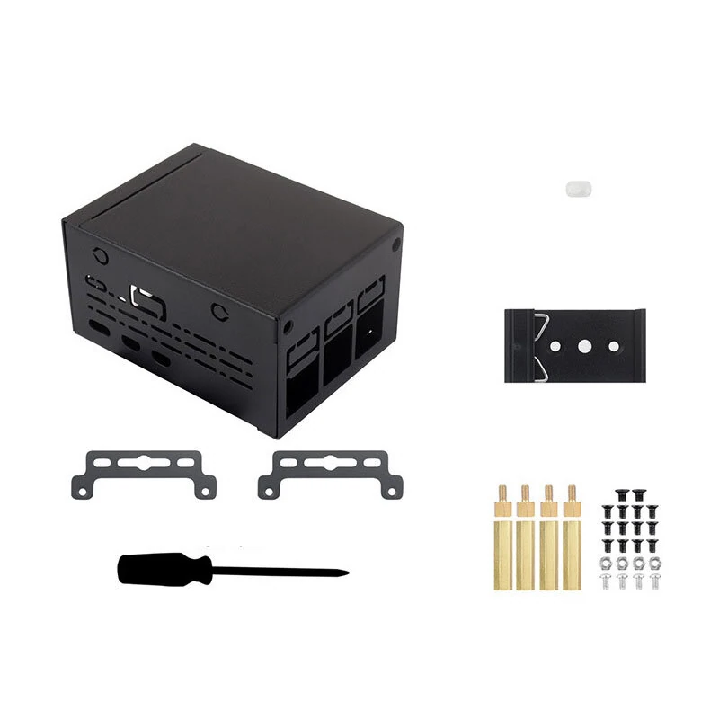 Waveshare PI5-CASE-D Industrial Grade Metal Case for Raspberry Pi 5 Supports Official Fan & HATs Wall-mount and Rail-mount Support — view 6