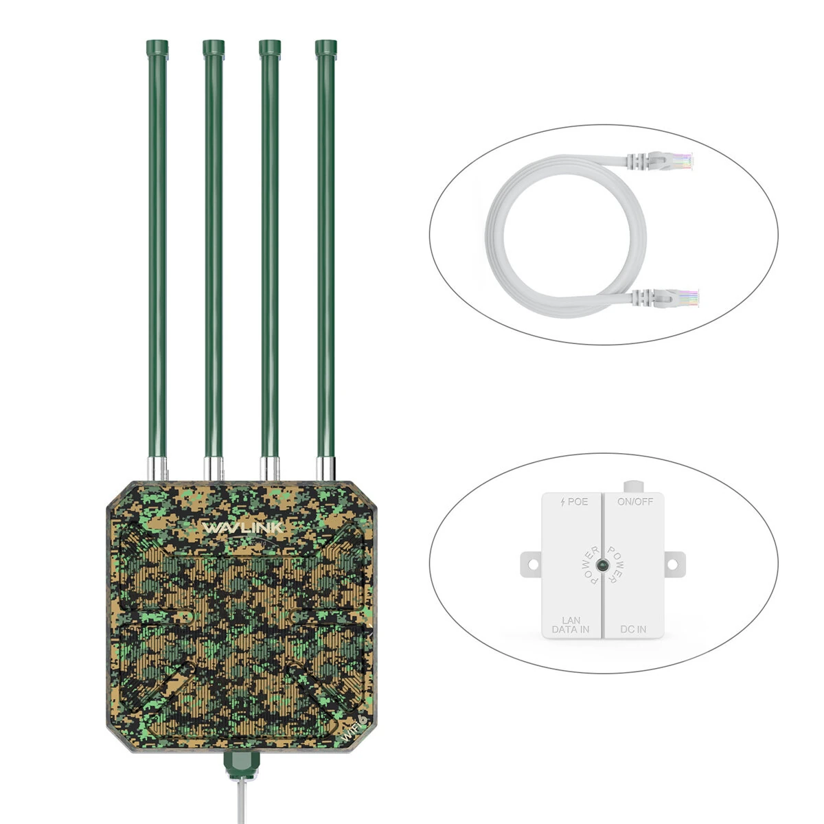WAVLINK AX3000 WiFi6 Outdoor Mesh Router/AP/Repeater Dual Band 2.4G+5G Long Range Extender with 4x8dBi High-gain Antennas — view 4