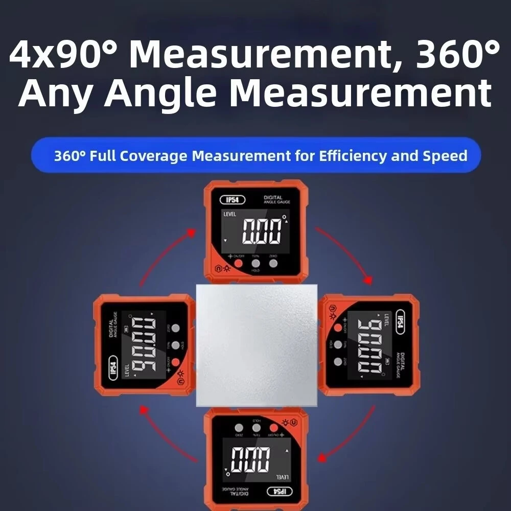 WD-05  4 Side Magnetic Digital Angle Meter with Dual Laser High-precision Electronic Goniometer Portable Rechargeable Angle Gauge — view 3