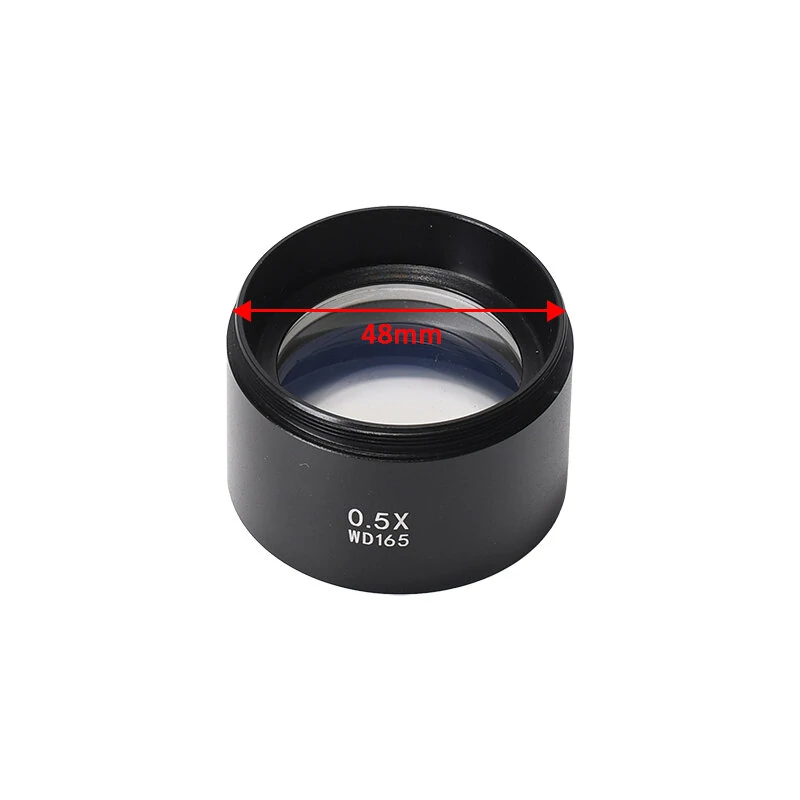 WD165 0.5X 0.7X  2.0X Auxiliary Objects Lens Microscope Camera Lens For Trinocular Binocular Stereo Zoom Microscope Barlow Glass Lens — view 3