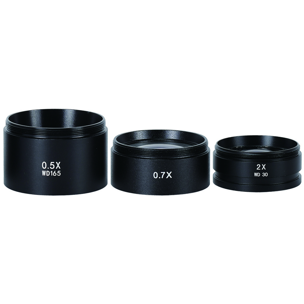 WD165 0.5X 0.7X  2.0X Auxiliary Objects Lens Microscope Camera Lens For Trinocular Binocular Stereo Zoom Microscope Barlow Glass Lens — view 4