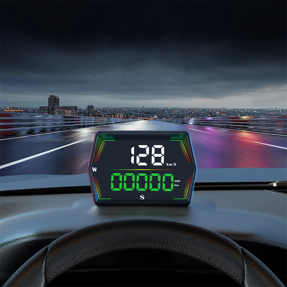 WEIYING G21 Car HUD GPS Head Up Display 360° Rotation Digital Speedometer Large Font Compass Time Overspeed Warning Customized — view 11