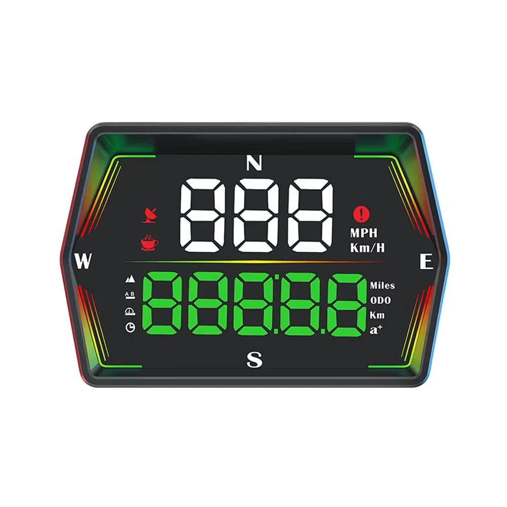 WEIYING G21 Car HUD GPS Head Up Display 360° Rotation Digital Speedometer Large Font Compass Time Overspeed Warning Customized — view 8
