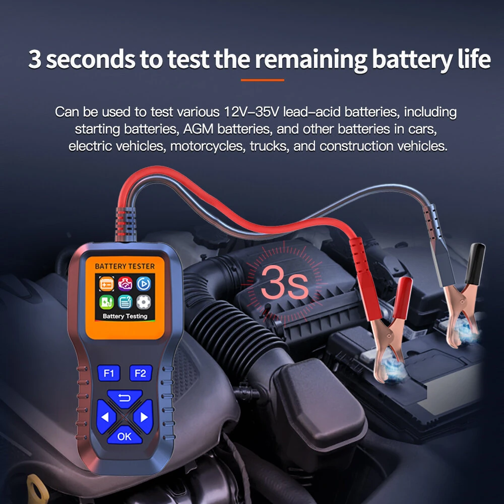 WEIYING K1S Portable Car Battery Tester Voltage Detection Battery Fault Diagnosis Tester Diagnostic Tool — view 3
