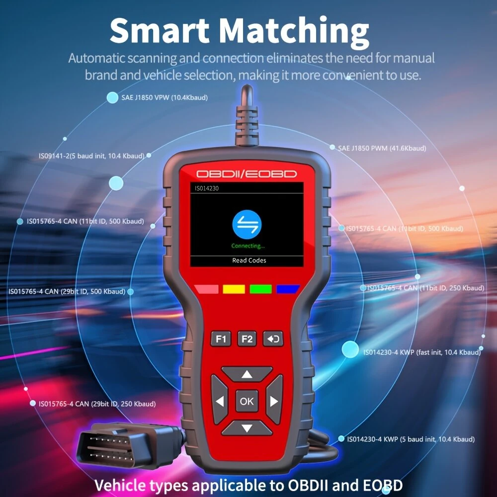 Weiying K2 OBD2 Scanner Engine Code Reader OBDII EOBD Color LCD 12 Languages Battery Voltage Test Car Diagnostic Tool — view 4