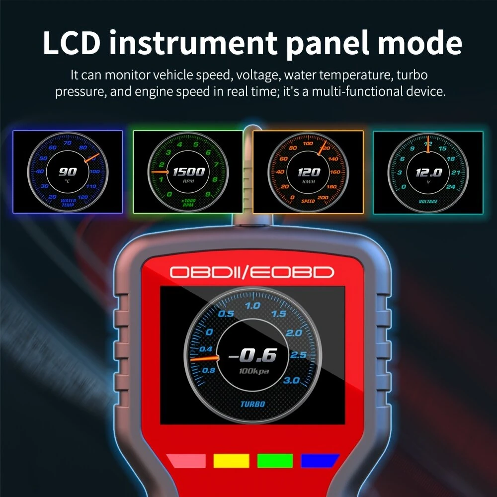 Weiying K2 OBD2 Scanner Engine Code Reader OBDII EOBD Color LCD 12 Languages Battery Voltage Test Car Diagnostic Tool — view 9