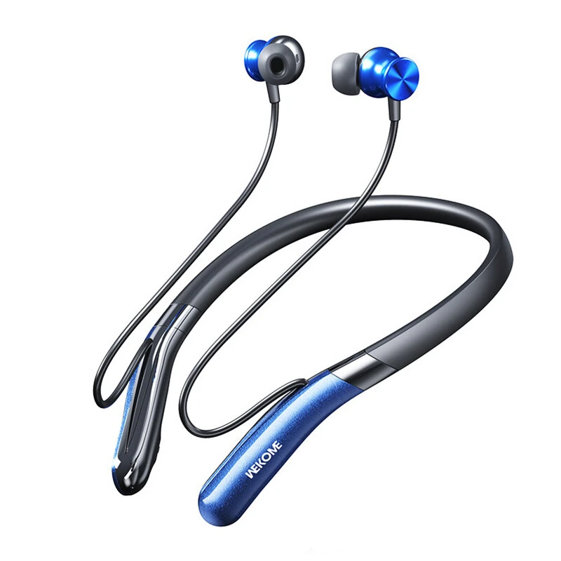 Wekome WG-02 Neckband Headset Wireless bluetooth Earphone 12mm Unit Deep Bass 35H Playback Hall Switch Flexible Silicone Touch Control Ergonomics Sports Headphones — WEKOME