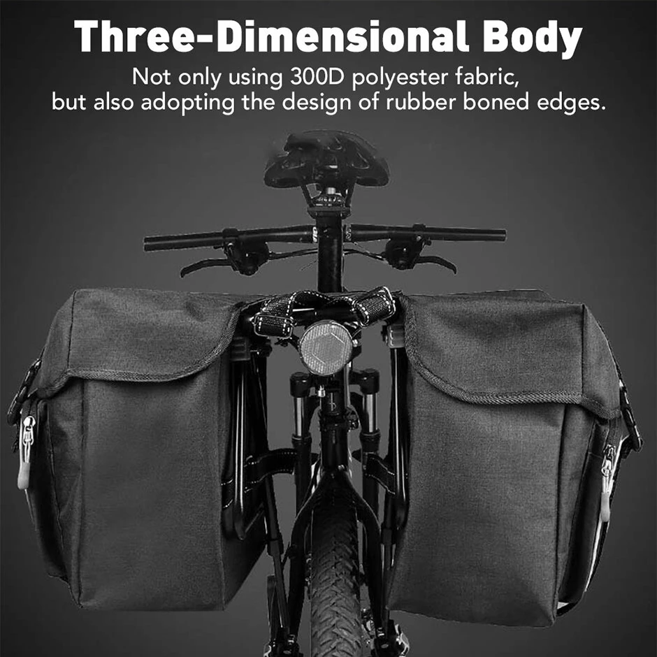 WEST BIKING 25L Bicycle Pannier Bag Waterproof Bike Rear Seat Bag Large Capacity Tail Seat Luggage Carrier Cycling Bags for MTB — view 5
