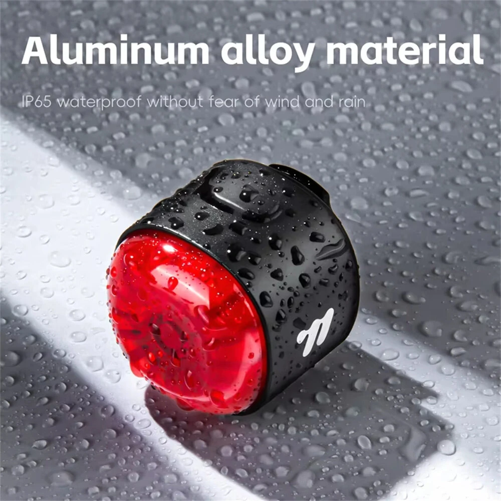 WEST BIKING 80LM Smart Dynamic Brake Sensing Bicycle Taillight 400mAh Battery Type-C Fast Charging IP65 Waterproof Vibration-sensing Bike Rear Light for MTB Night Cycling — view 9