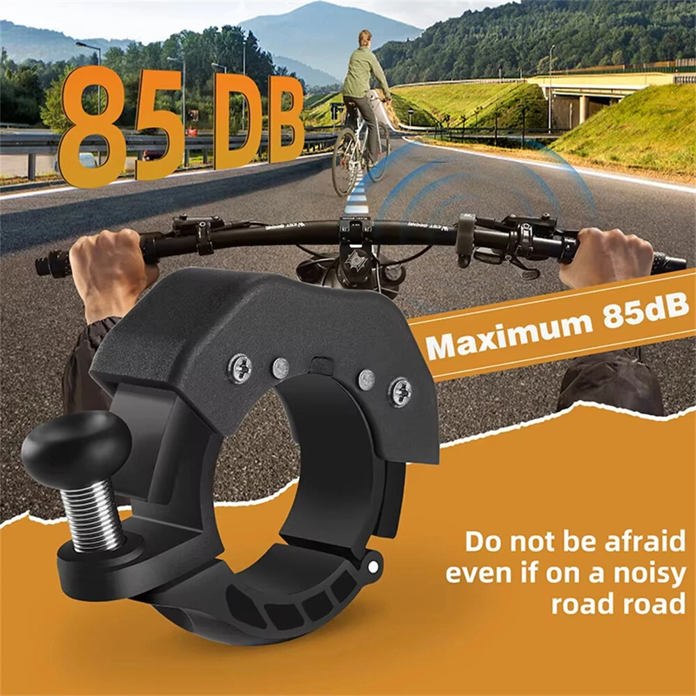 WEST BIKING 85 dB Mini Bicycle Bell Ring Fits 22.2-31.8mm Handlebars Clear Ringtone Aluminum Alloy Invisible Bell for MTB Cycling Safety — view 4