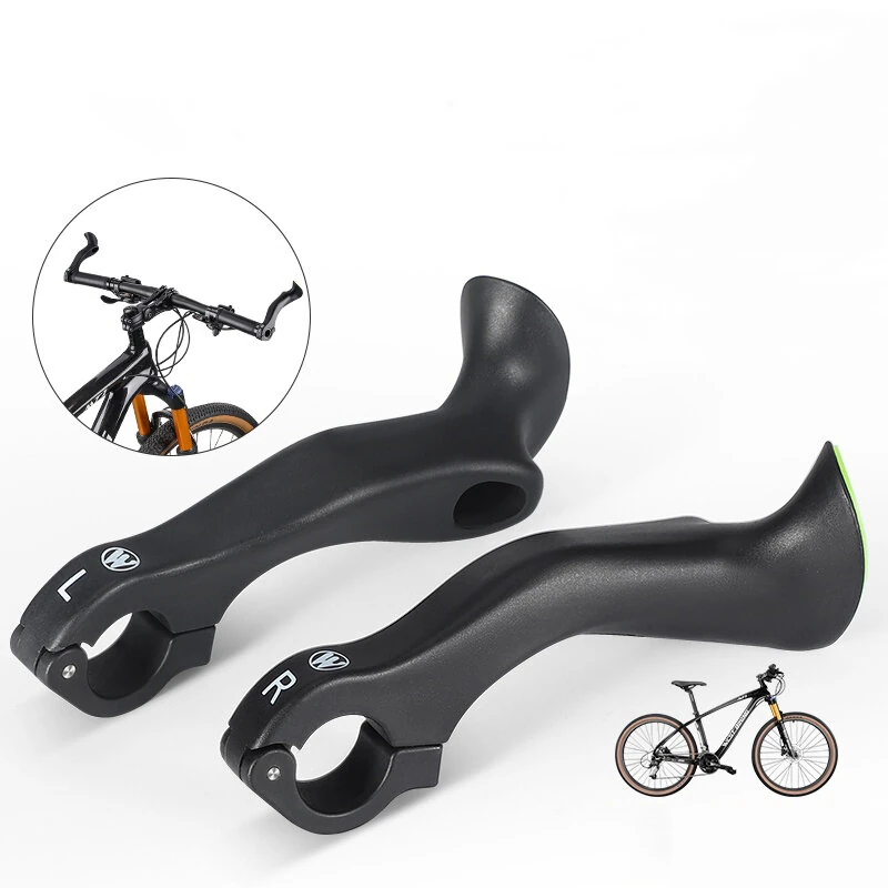 WEST BIKING Adjustable Fluorescent Bicycle Extended Handlebar Lightweight Mountain Bike Bar Ends Deputy Handle — WEST BIKING