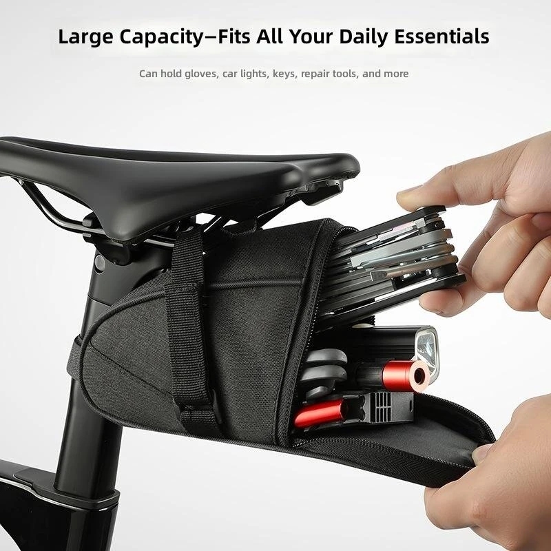 WEST BIKING Bicycle Bag Mountain Road Bike Can Hang Taillight Storage Bag Storage Bag Water Repellent Saddle Bag — view 5