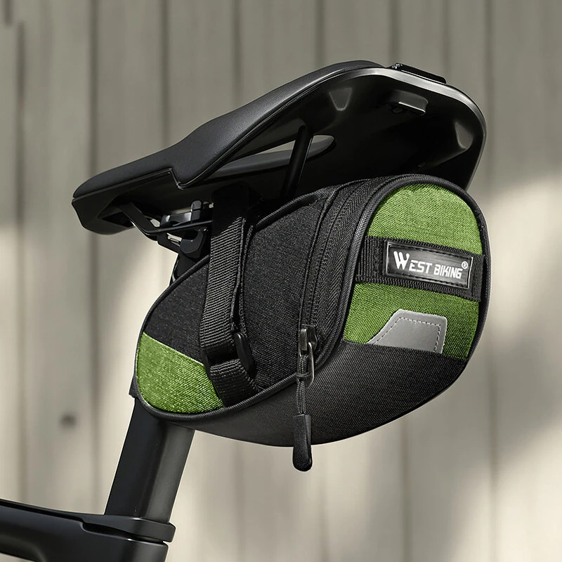 WEST BIKING Bicycle Bag Mountain Road Bike Can Hang Taillight Storage Bag Storage Bag Water Repellent Saddle Bag — view 6