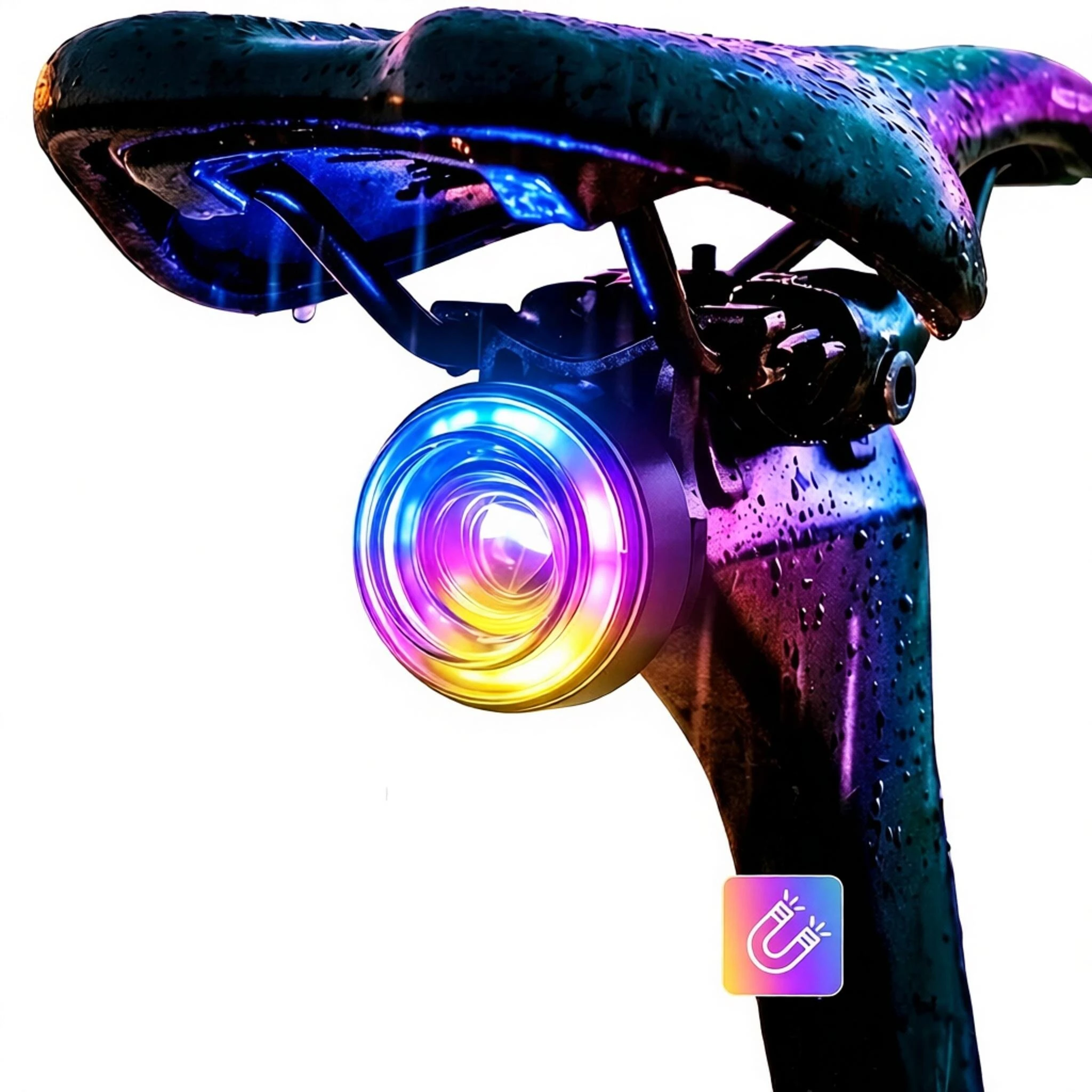WEST BIKING Bicycle Taillight Magnetic Switch Colorful Smart Brake Taillight Mountain Road Bike Night Riding Warning Light — view 8