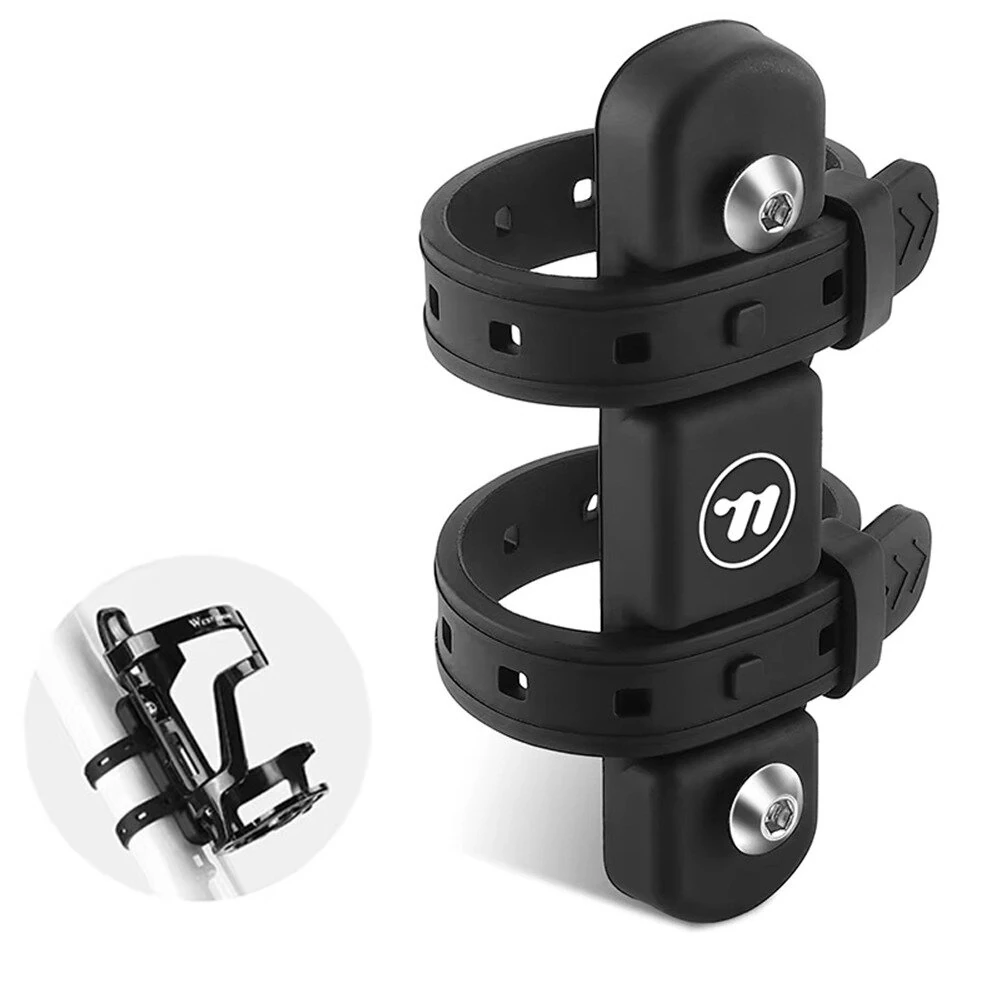 WEST BIKING Bicycle Water Bottle Holder Silicone Non-slip Straps Set MTB Road Bike Bottle Stand with Fixed Clip Accessories — WEST BIKING