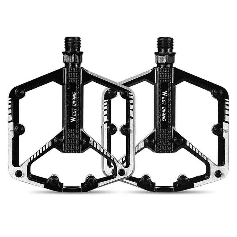 WEST BIKING DU Bearing Bicycle Pedal Anti-slip Cycling Pedal Ultralight Aluminum Alloy for MTB Bike Road Bike — WEST BIKING