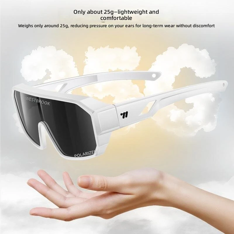WEST BIKING Myopia-Fit Over Bicycle Sunglasses UV400 Protection HD Polarized Bike Goggles Cycling Driving Fishing Sports Eyeglasses — view 4