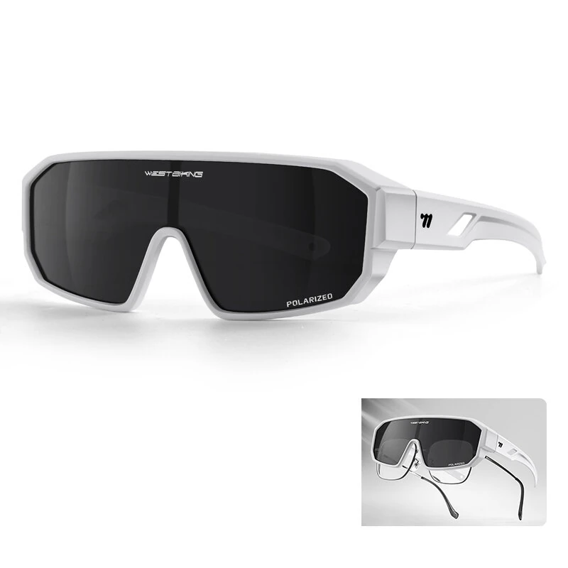 WEST BIKING Myopia-Fit Over Bicycle Sunglasses UV400 Protection HD Polarized Bike Goggles Cycling Driving Fishing Sports Eyeglasses — view 9