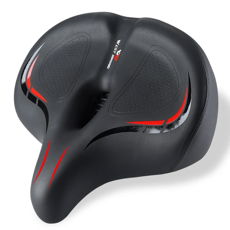 WEST BIKING Oversized MTB Bike Saddle Shock Absorbing Breathable Cycling Seat Widen Thicken Universal Soft Cushion Electric Bike Saddle — view 10
