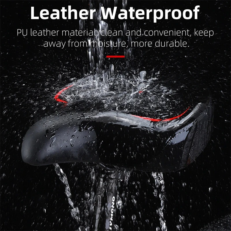 WEST BIKING Oversized MTB Bike Saddle Shock Absorbing Breathable Cycling Seat Widen Thicken Universal Soft Cushion Electric Bike Saddle — view 4