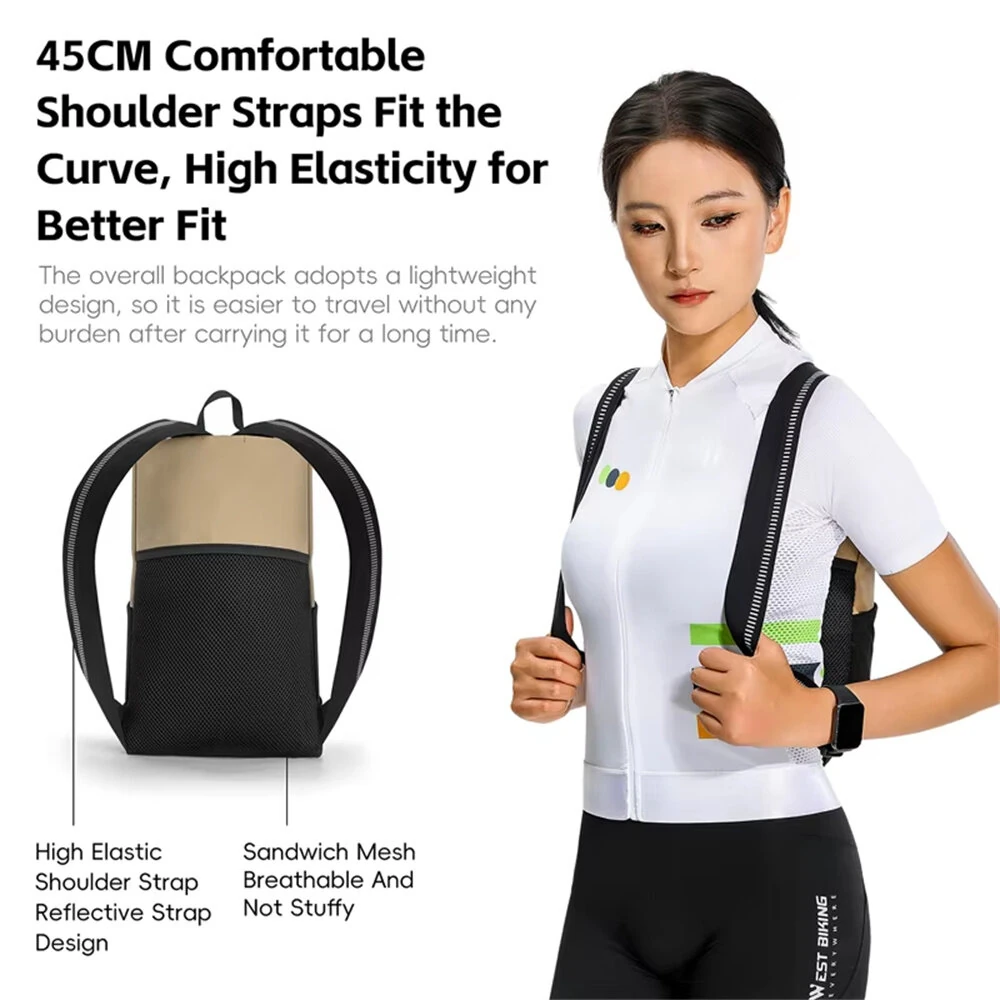 WEST BIKING Road Bike Cycling Backpack 3L Capacity Ultralight Portable Water-Repellent Outdoor Climbing Cycling Travel Bag — view 9