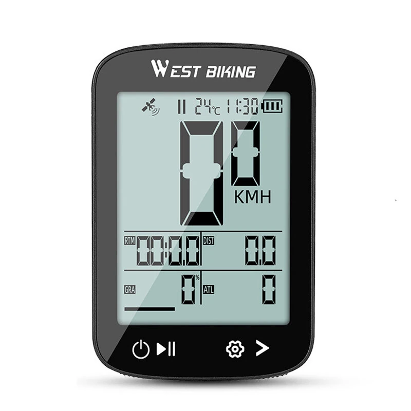 WEST BIKING Smart GPS Bike Computer, 5-Star Galileo Speedometer Wireless Odometer with Bluetooth Phone Sync, IPX7 Waterproof Auto Backlight Bicycle Tracker for Road, MTB, E-Bike — view 6