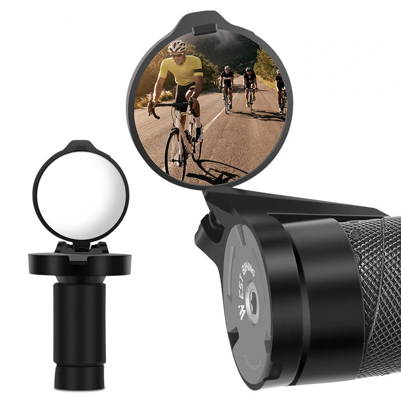 WEST BIKING Universal Bicycle Rearview Mirror Adjustable Rotate Cycling Handlebar Convex Mirrors for MTB Road Bike Accessories — WEST BIKING
