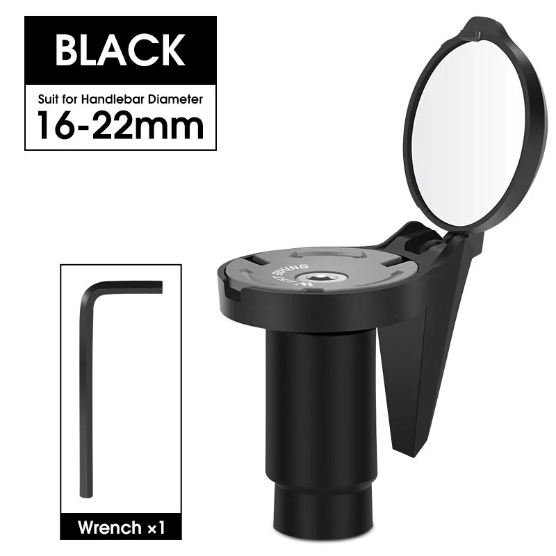 WEST BIKING Universal Bicycle Rearview Mirror Adjustable Rotate Cycling Handlebar Convex Mirrors for MTB Road Bike Accessories — view 2