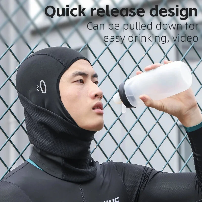 WEST BIKING Winter Cycling  Face Cover Breathable Full Face Protection Double Layer Thickening Thermal Faceguard for Skiing Cycling Sport — view 4
