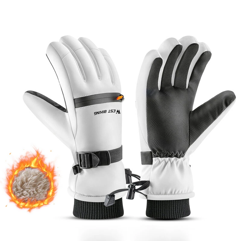 WEST BIKING Winter Warm Cycling Gloves Outdoor Sports Windproof Waterproof Touchscreen Thermal Skiing Gloves — WEST BIKING