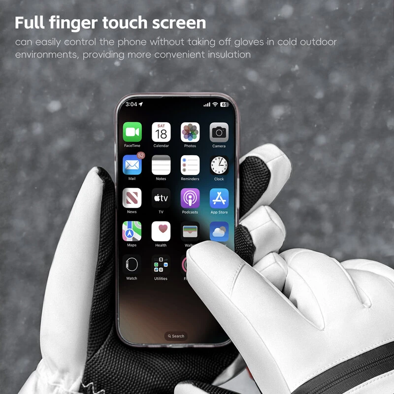 WEST BIKING Winter Warm Cycling Gloves Outdoor Sports Windproof Waterproof Touchscreen Thermal Skiing Gloves — view 7