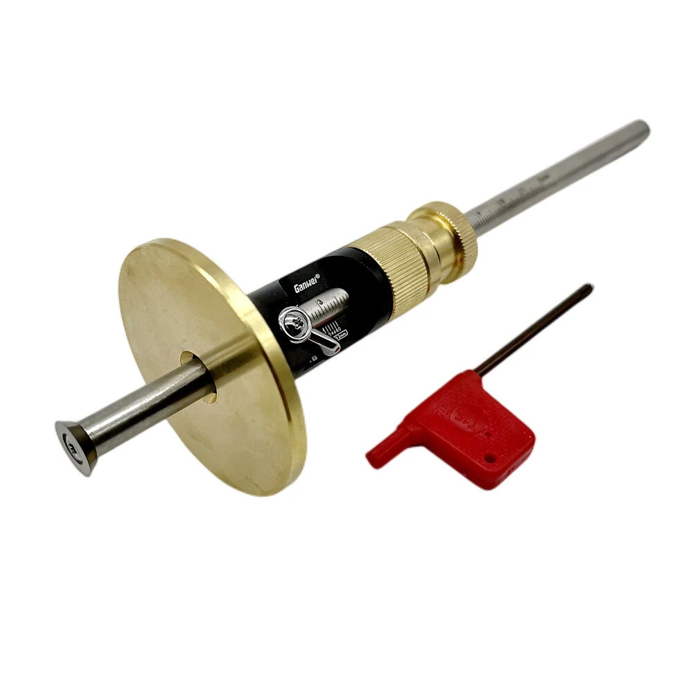 Wheel Marking Gauge Woodworking Marking Scriber Kit with 10 Replacement Cutters Solid Metal Bar Wood Scribe Tool for Carpenter — view 4