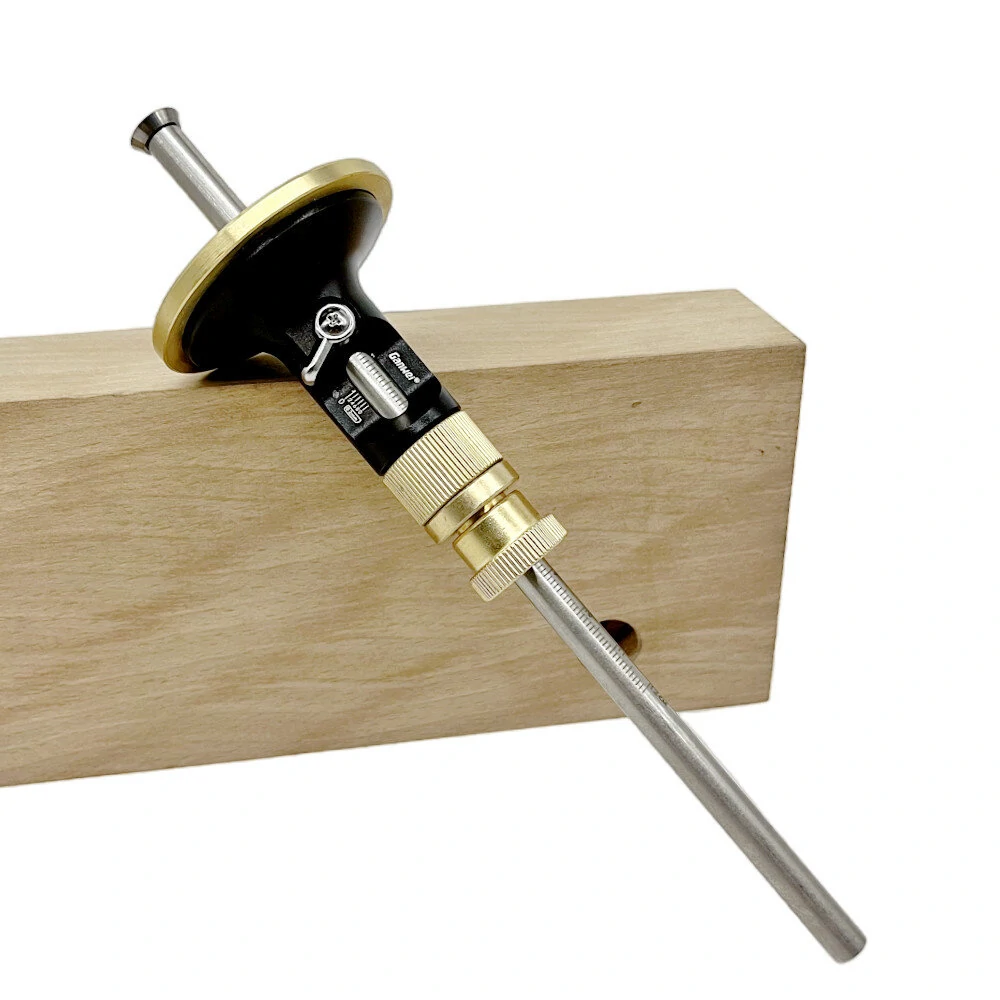 Wheel Marking Gauge Woodworking Marking Scriber Kit with 10 Replacement Cutters Solid Metal Bar Wood Scribe Tool for Carpenter — view 7