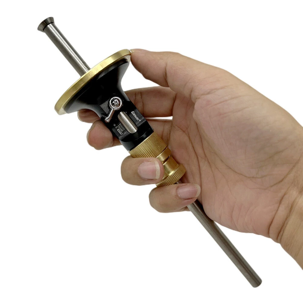 Wheel Marking Gauge Woodworking Marking Scriber Kit with 10 Replacement Cutters Solid Metal Bar Wood Scribe Tool for Carpenter — view 8