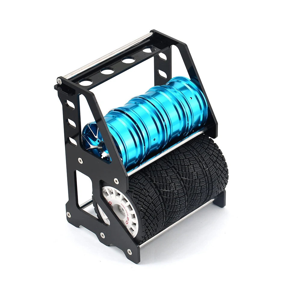 Wheel Tires Rack Tire Storage Rack for 1/10 On-Road Racing Rally Drift Car Tamiya Kyosho 1/18 1/24 RC Crawler Car TRX4M SCX24 — view 3