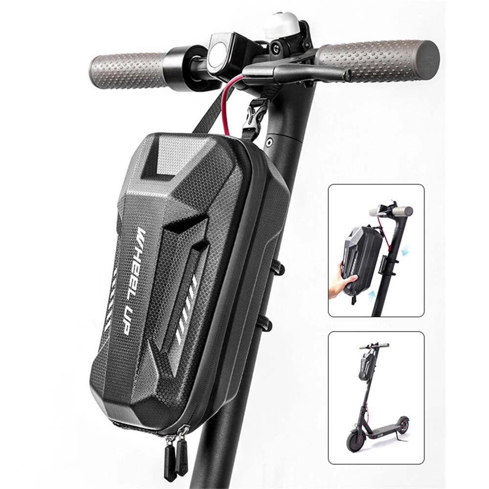 WHEELUP 3L Electric Scooter Front Bag Waterproof EVA Hard Shell Storage Bag Front Hanging Bag for Electric Scooter Bike — view 2