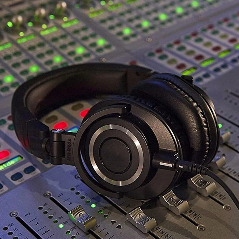 Wired Headset Monitor Headphone 45mm Large Driver HiFi Sound 3.5mm Wired Over-ear Headphones — view 5