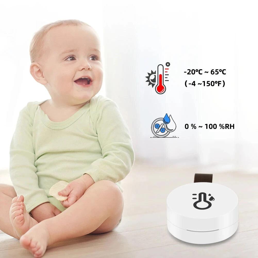 Wireless bluetooth 5.0 Mini Thermometer Hygrometer Smart Data Logger Temperature Humidity Recorder Meter APP Control MEMS Sensor Alarm — view 6