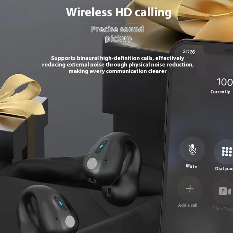 Wireless bluetooth Earphone HiFi Sound HD Calls 36H Playback LED Digital Display Low Game Delay Earclips Sports Headphones — view 7