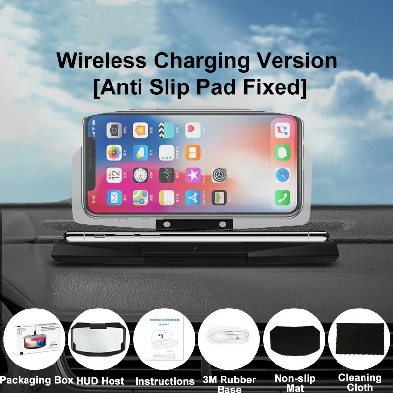 Wireless Charging Car-mounted HUD Car HUD Head-Up Display Projection Folding Holder Driving Navigation Mobile Phone Holder — view 10