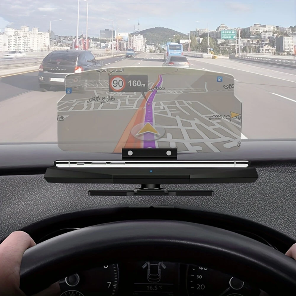 Wireless Charging Car-mounted HUD Car HUD Head-Up Display Projection Folding Holder Driving Navigation Mobile Phone Holder — view 11