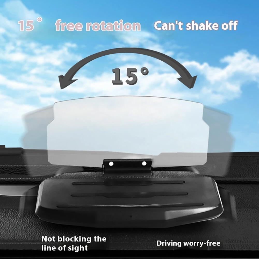 Wireless Charging Car-mounted HUD Car HUD Head-Up Display Projection Folding Holder Driving Navigation Mobile Phone Holder — view 5