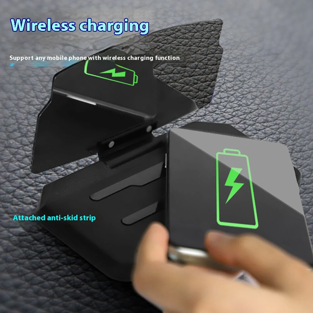 Wireless Charging Car-mounted HUD Car HUD Head-Up Display Projection Folding Holder Driving Navigation Mobile Phone Holder — view 6
