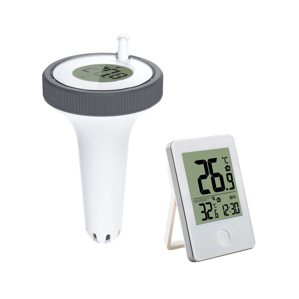 Wireless Floating Indoor and Outdoor Thermometer for Swimming Pool Bathtub with Display — image 1