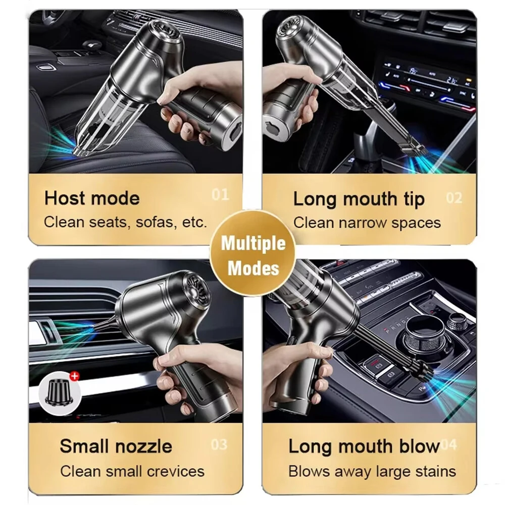 Wireless Handheld Vacuum Cleaner Brushless Motor 19000Pa High-power Long Battery Life USB Charging for Car Home Cleaning — view 4
