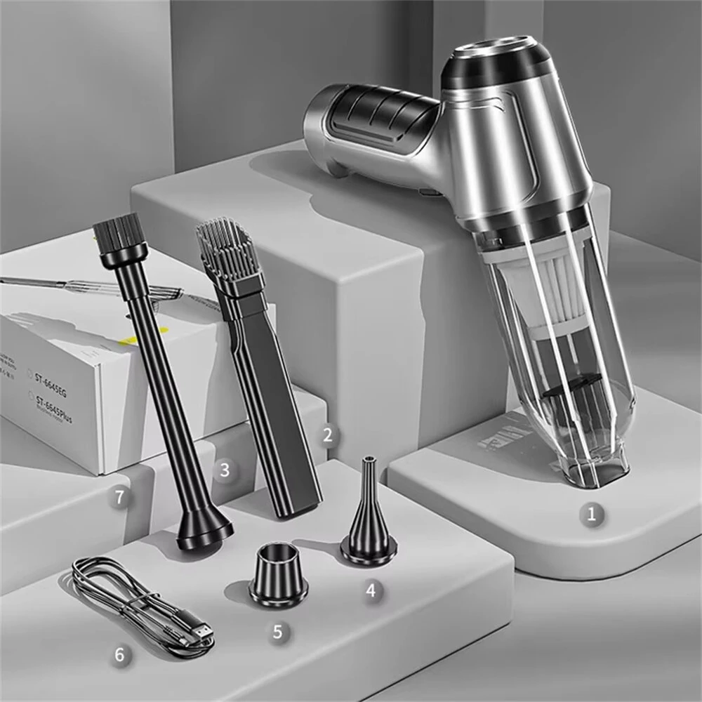 Wireless Handheld Vacuum Cleaner Brushless Motor 19000Pa High-power Long Battery Life USB Charging for Car Home Cleaning — view 6